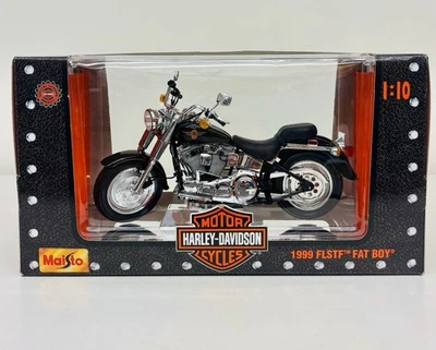Harley Davidson 1999 FLSTF Fat Boy Motorcycle Maisto 1 10 Scale