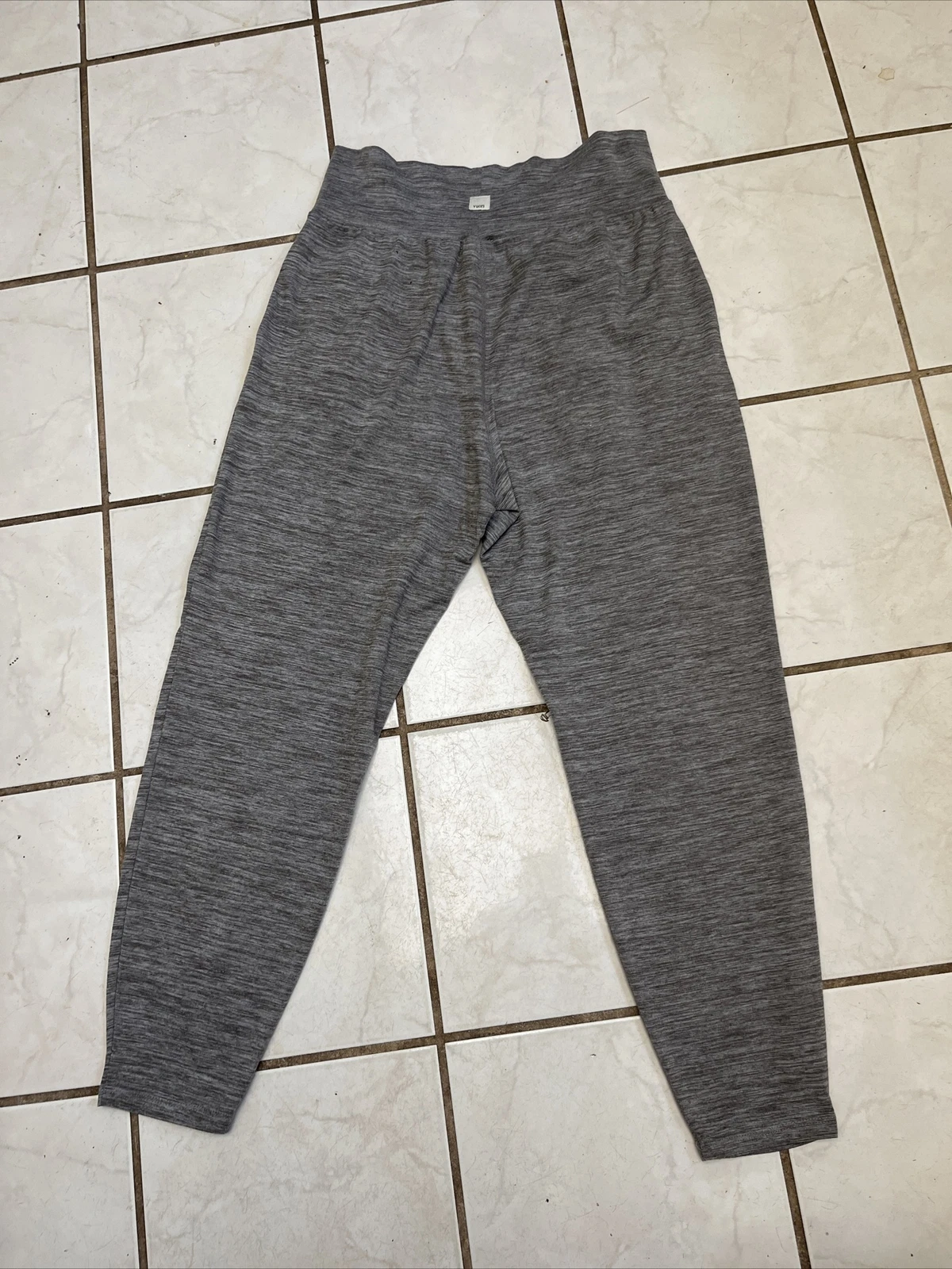 vuori heather lux harem high rise stretch poly fitness pants