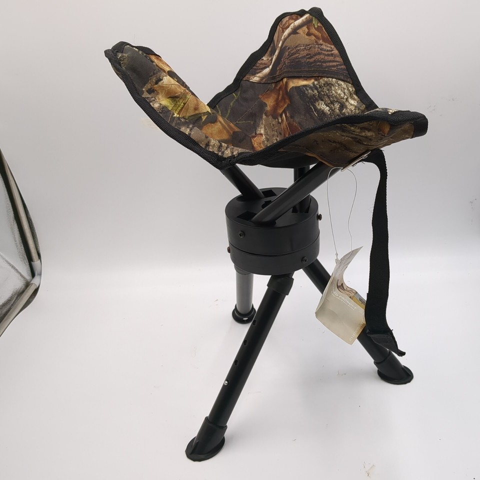 Ameristep AMEFT1011 Mossy Oak BreakUp Camo Hunting Tripod Swivel Stool