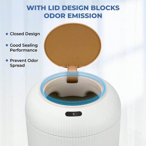 Watso-Motion Sensor Trash Can With Lid, Touchless Trash Can, Automatic Waterproo - Picture 4 of 27