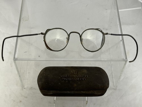 Antique Vintage Bausch & Lomb Ful-Vue Safety Glasses American Optics Case