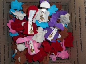 LOT OF 74 ASSORTED ANGEL NECKLACES WITH VELOUR GIFT BOX *SEE DESCRIPTION*