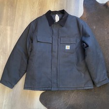 Carhartt C03 Duck Traditional Arctic Quilt Lined Black Jacket Coat Men s Size 48