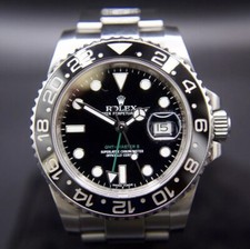 Rolex GMT-Master II 116710LN Silver Oyster Bracelet with Black Bezel Green Arrow