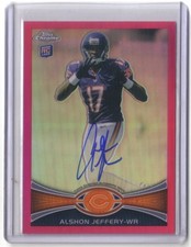 ALSHON JEFFERY 2012 TOPPS CHROME ROOKIE AUTOGRAPH PINK REFRACTOR RC AUTO 04/75