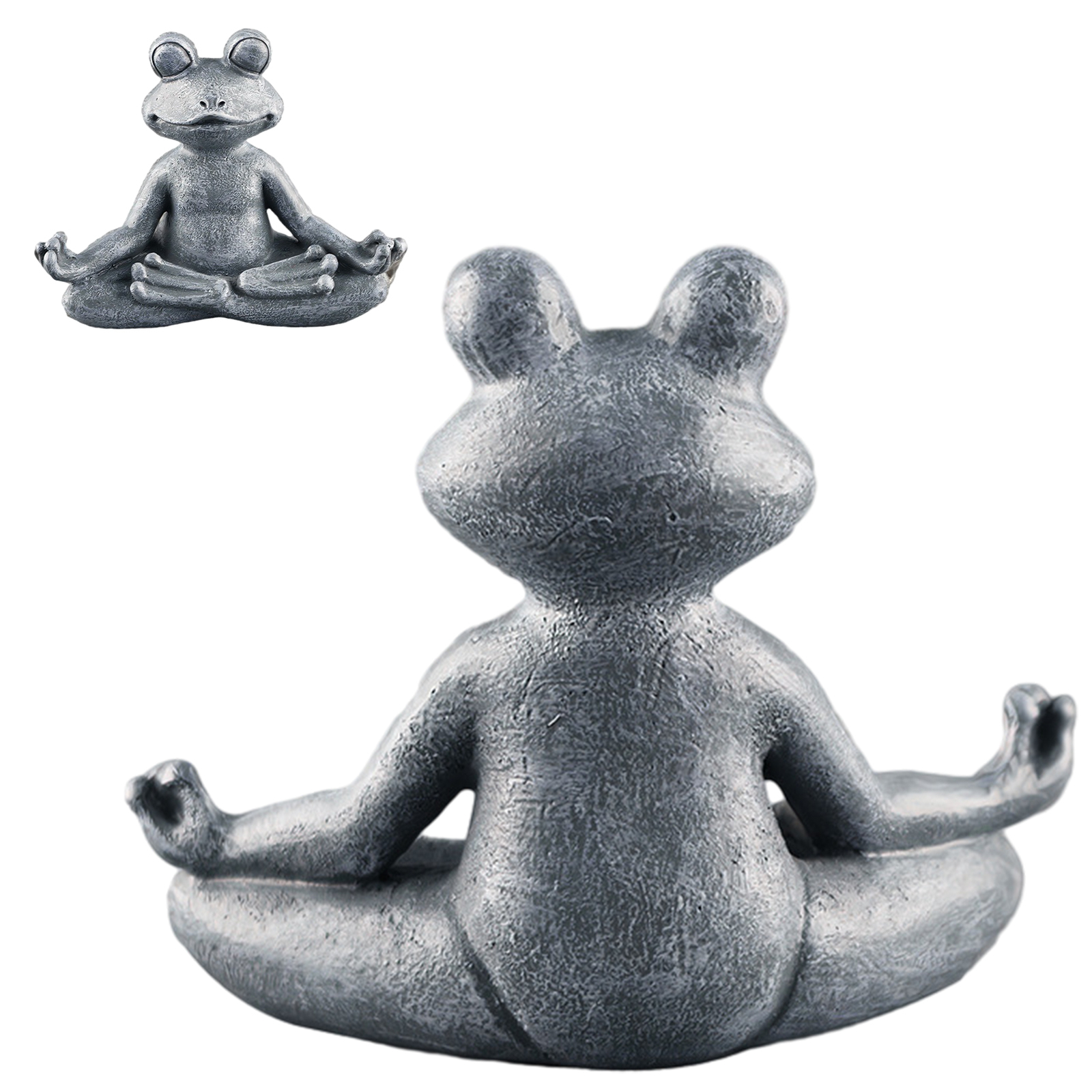 Frog Garden Statue Resin Yoga Zen Buddha Frog Figurine Home Decorative Sculpture