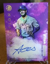 /75 2021 Bowman Inception Purple Austin Wells Auto  Yankees