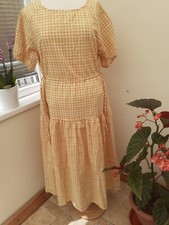 Y.A.S YASSTURI SS ANKLE DRESS tan/Tan check size 12 ♡ last one (d) sale