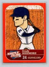2012 Panini Triple Play Stickers SP #22 Grady Sizemore Cleveland Indians