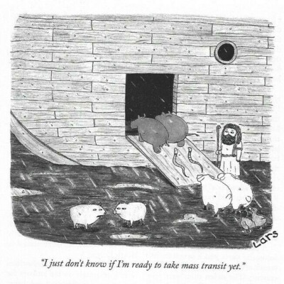 Animals Boarding Noahs Ark Have Second Thoughts
