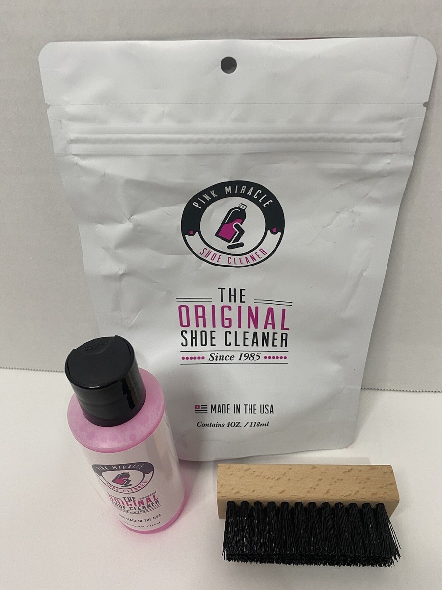 Pink Miracle Shoe Cleaner Kit with Brush 8oz for sale online
