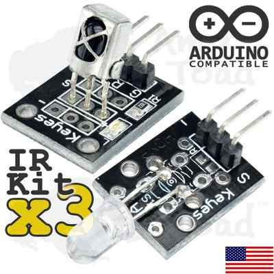 3 x Infrared IR Receiver & IR Transmitter Starter Kit - Arduino Raspberry Pi TTL