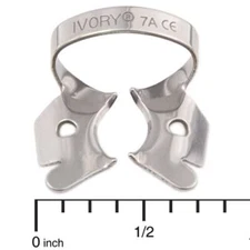 Ivory Clamps #7A Winged Metal Rubber Dam Clamp, Single clamp