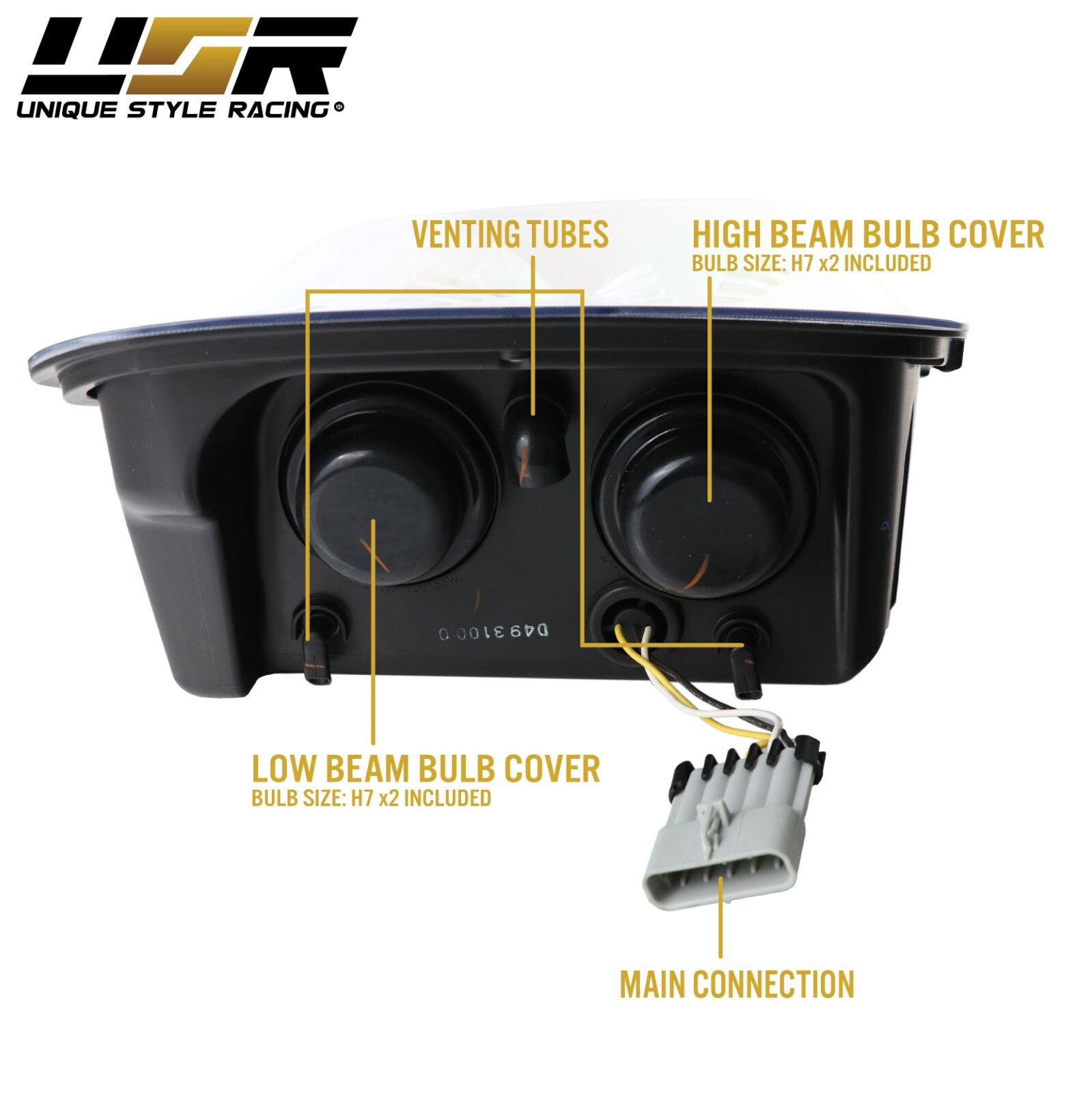 Last 4 Sets DEPO 97 98-04 Chevy Corvette C5 Black / Clear