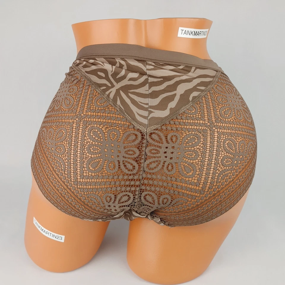 LANE BRYANT CACIQUE NO SHOW HIPSTER 14/16 PANTY PLUS CEBRA ANIMAL ENCAJE ESPALDA SEXY Foto 2 de 4