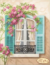 Bead Embroidery Kit Window to Paris Beaded stitching DIY Tela Artis