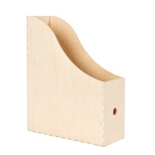 Zeitschriftenhalter Holz Organizer Ablage Holzsammler Stehsammler DIN A4 