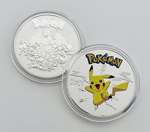 Pokemon Charizard Silver Collectible Coins Card Gift Set Souvenir Set In Box - Picture 6 of 8