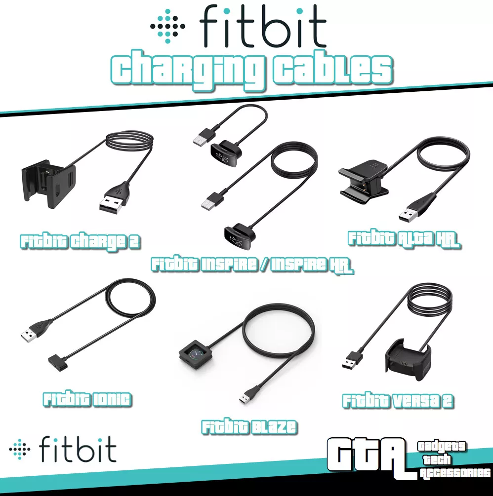 Fitbit Charger Ionic Charge 2 Alta HR Inspire HR Replacement Charging Cable