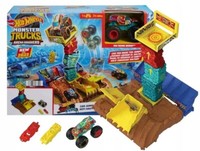 Hot Wheels Monster Truck Track Set Arena Smashers + Demo Derby Car HNB94