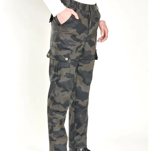 Men Faux Leather Trousers with Pockets Motorcycle Biker Pants Slim Punk Rock - Bild 11 von 24