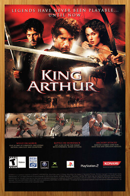 2004 King Arthur PS2 Xbox Gamecube Print Ad/Poster Clive Owen Movie/Game Pop Art