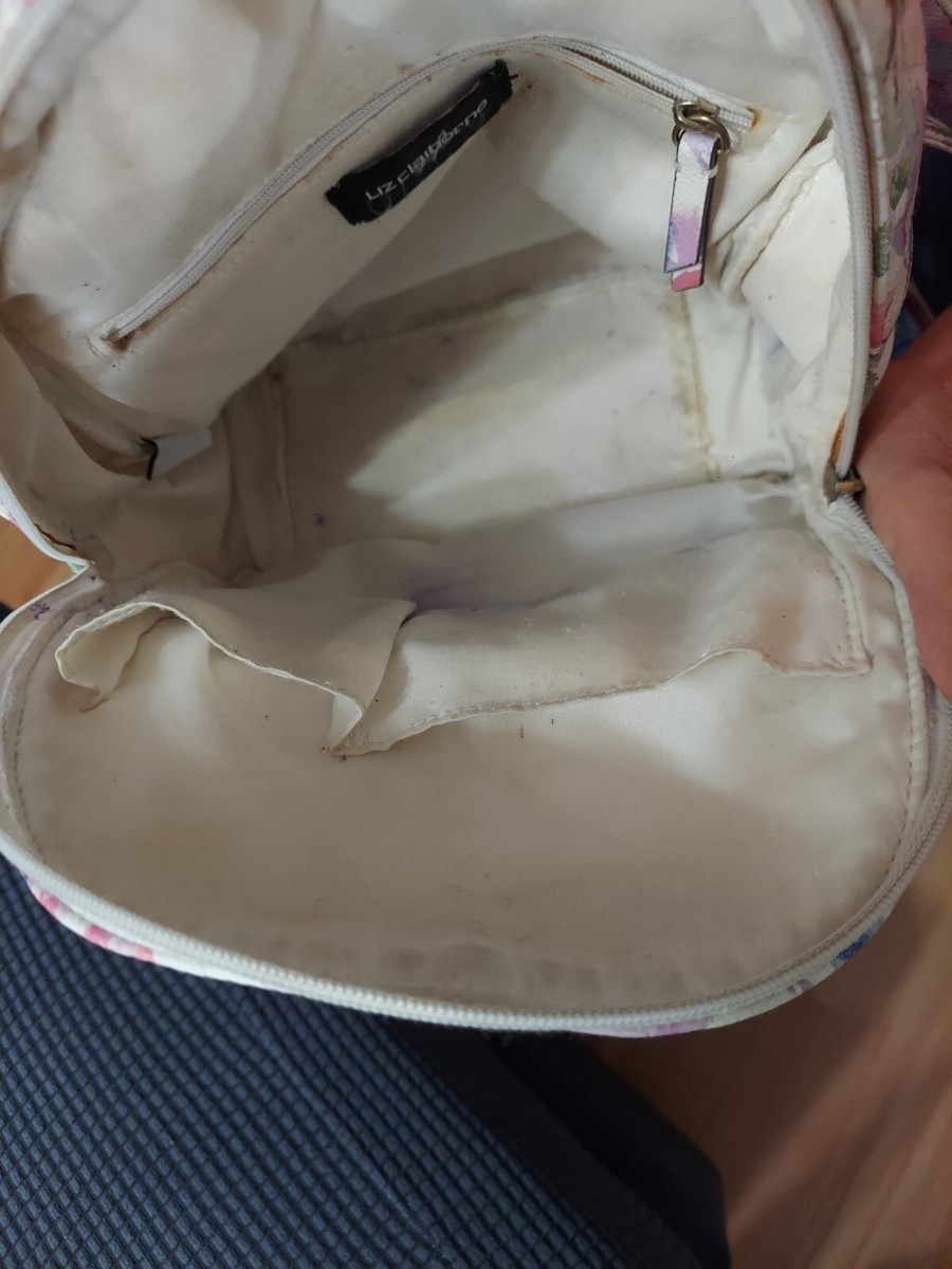 NWT- Liz Claiborne Floral Backpack - Pink and White liz claiborne Small Backpack Preowned Color Pink Floral  main image 4