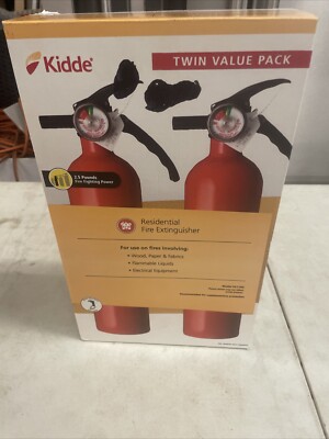 Kidde 2 Pack Fire Extinguisher Multi Use Home Office Shop Emergency 1-A:10-B:C