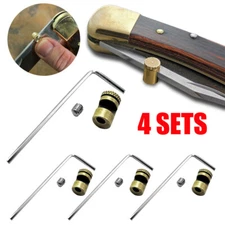 4Sets Brass Thumb Stud Knives For Buck 110 and other Folding knife Acc USA Stock