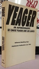 Chuck YEAGER 1985 Autobiography Advance Reading Copy ARC Uncorrected Proof Book