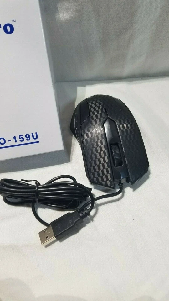 NEW iMicro MO-159U Wired Optical Mouse Black Bulk Scross Wheel - Image 2 of 2