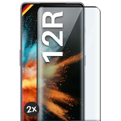 2x Panzerfolie für OnePlus 12R Display Echt Glas Full Screen Cover Schutzglas