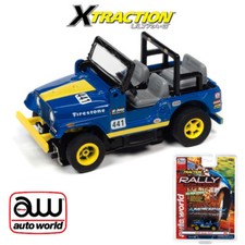 Auto World Xtraction Rally 1979 Jeep CJ-7 Blue HO Scale Slot Car