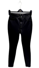 Express women's faux leather black high skinny pants size 4