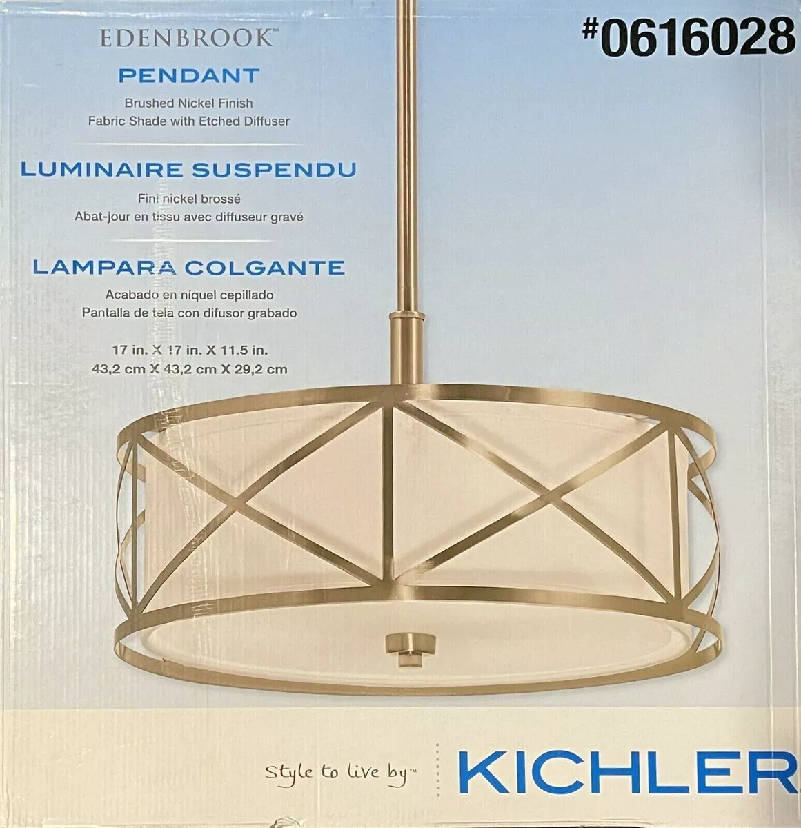 Kichler edenbrook brushed nickel deals