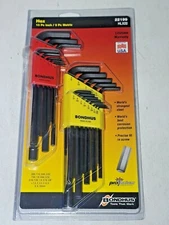 Bondhus ProGuard 22pc Long SAE & Metric Hex Key/ Allen L-Wrench Set #22199