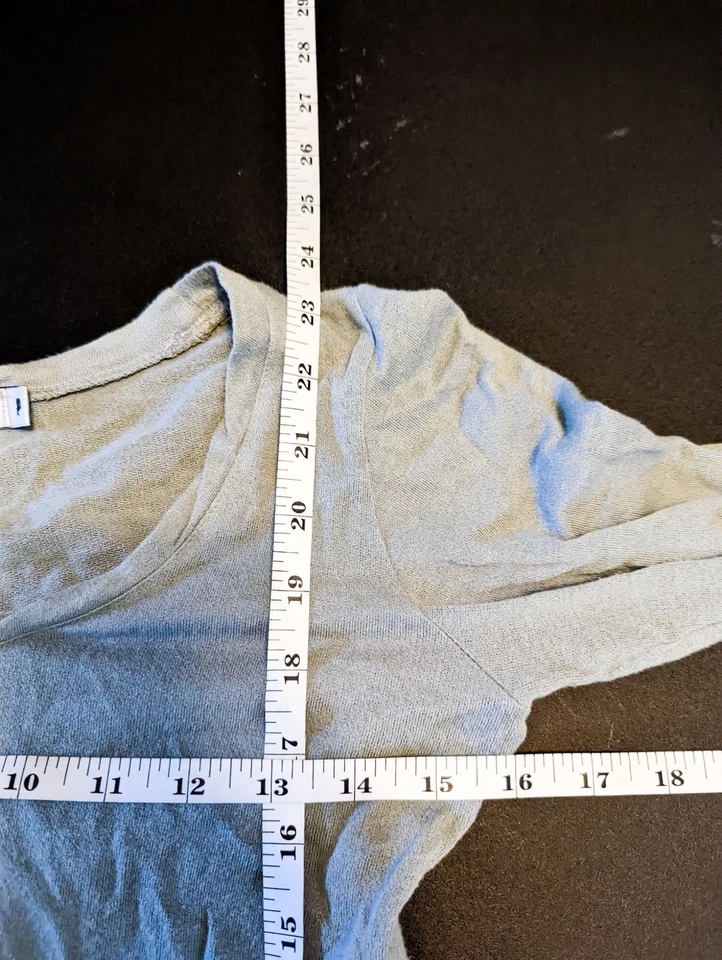 Camisa Saint Grace Supima Mezcla Algodón Lana Manga Larga Cuello Redondo Pequeña Foto 3 de 4