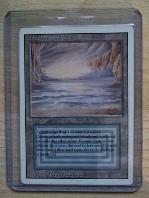 MTG UNDERGROUND SEA REVISED EXCELLENT EXC MARE SOTTERRANEO DUAL LAND MAGIC