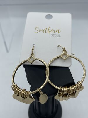 Southern Seoul Gold (color) Hoop Accessories Ear Rings Earrings NWT