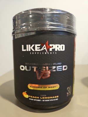 like a pro supplements Outsized V3 Peach Lemonade 