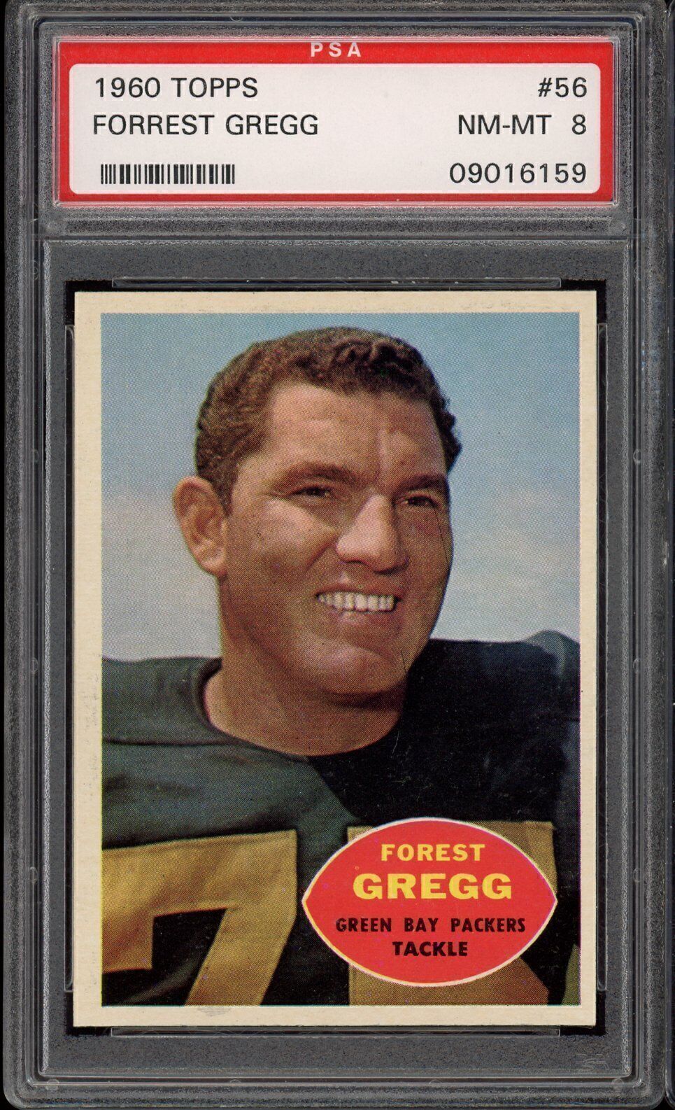 1960 Topps Football Forest Gregg #56 PSA 8 NM/MT HOF Packers