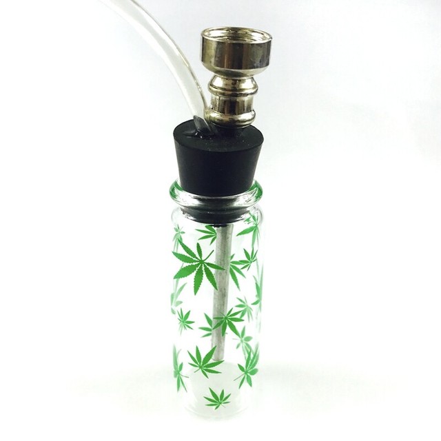 Glass Popular Bottle Water Pipe Portable Mini Hookah Shisha Tobacco