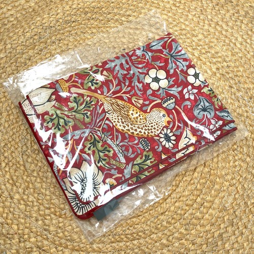 Morris & Co Strawberry Thief purpurrot Oxford Kissenbezüge x 2 - NEU William Morris
