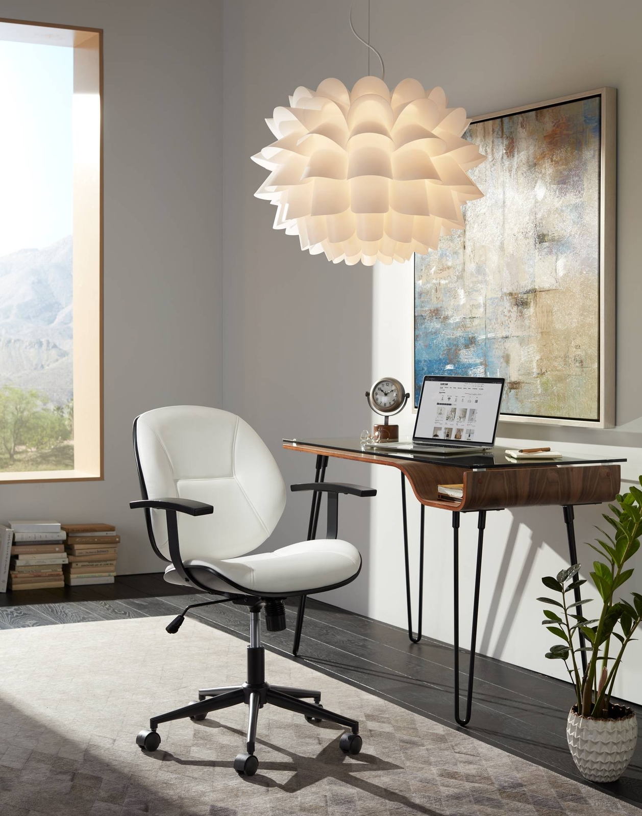 Possini Euro Design White Flower 