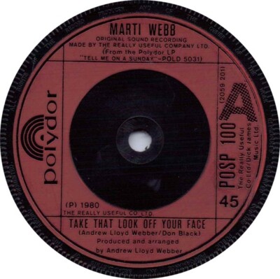 Marti Webb - Take That Look Off Your Face (7'', Single, Red)