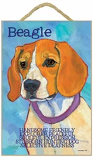 Beagle Traits & Characteristics Sign 7.5 x 10