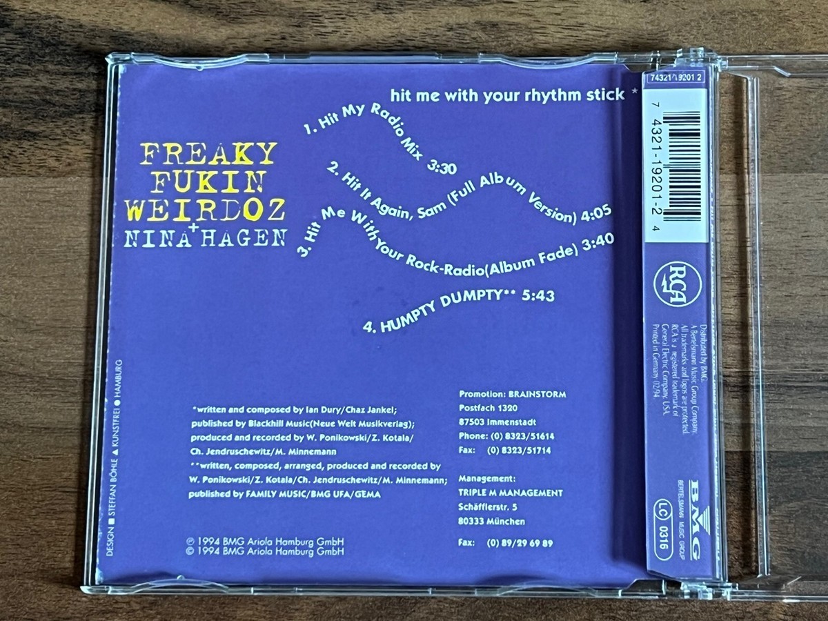 FREAKY FUKIN WEIRDOZ + NINA HAGEN Hit Me OOP 1994 GERMANY CD