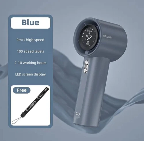 GOOJODOQ Portable Mini Turbo Handheld Fan with High-Powered Turbine Motor