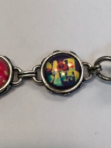 Bellissimo bracciale LUCKY YOU maglia floreale rotonda 8,5" - Foto 3 di 12