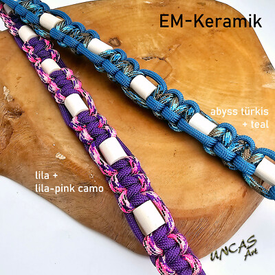 EM-Keramik Halsband aus Paracord - Anfertigung auf Wunsch
